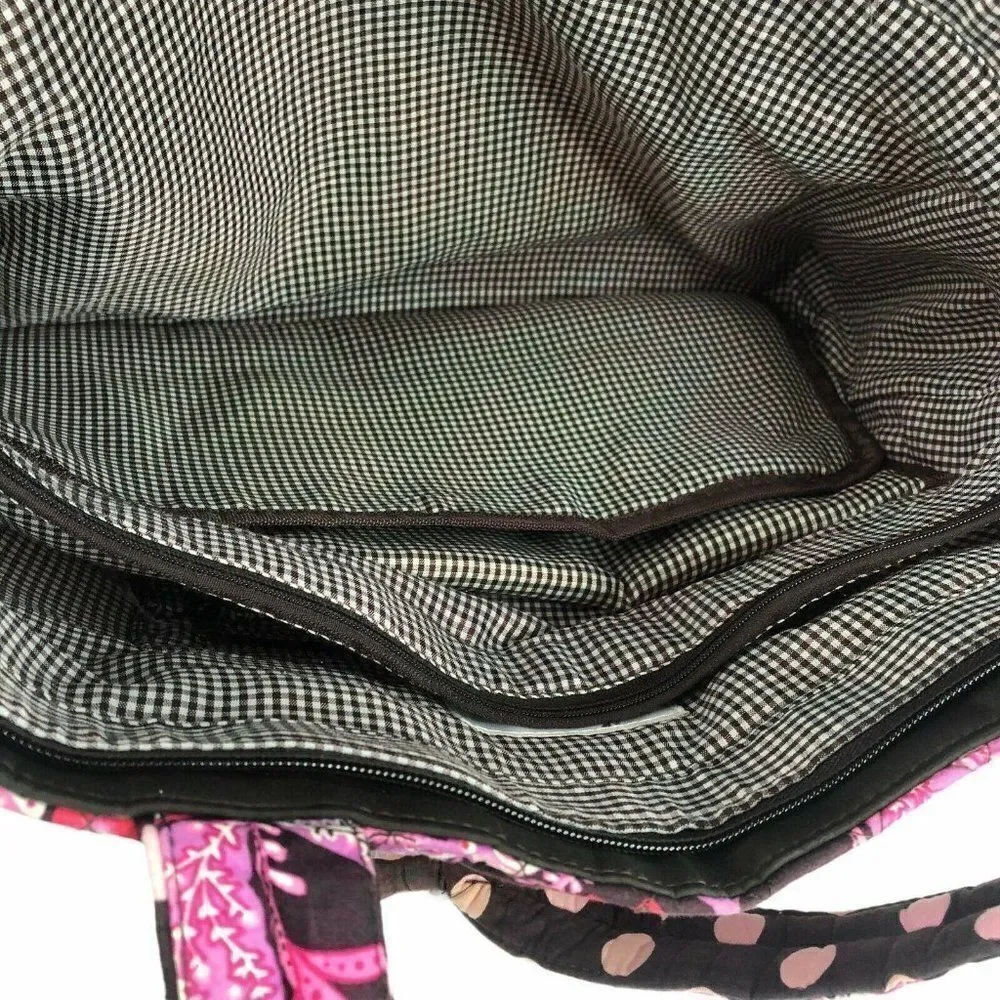 Belvah Diaper Bag Paisley Brown Pink Changing Pad